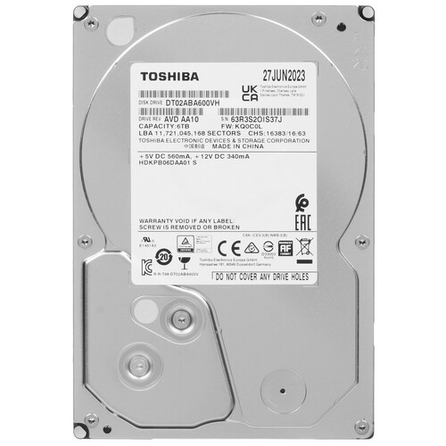 Купить 6 ТБ Жесткий диск Toshiba DT02-VH [DT02ABA600VH] в интернет-магазине DNS. Характеристики, цена Toshiba DT02-VH | 5429758.