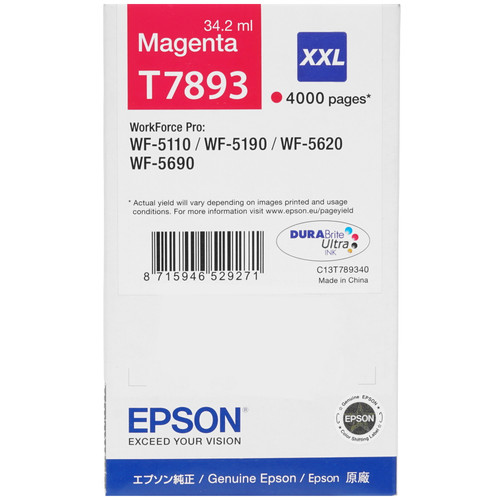 Купить Картридж Epson T7893 пурпурный в интернет-магазине DNS. Характеристики, цена Epson T7893 | 7975879.