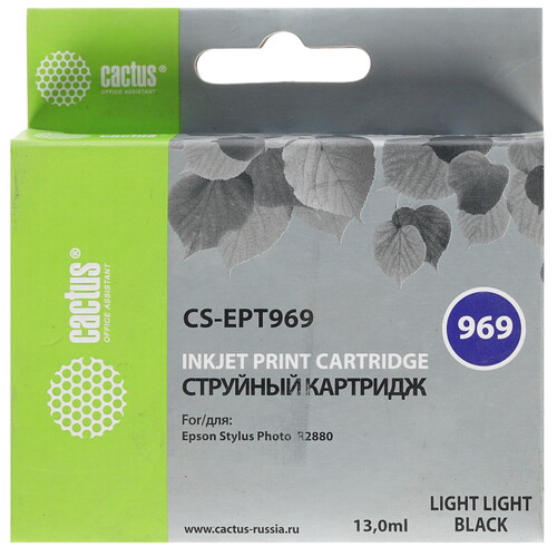 Купить Картридж Cactus CS-EPT969 светло-серый в интернет-магазине DNS. Характеристики, цена Cactus CS-EPT969 | 7930615.