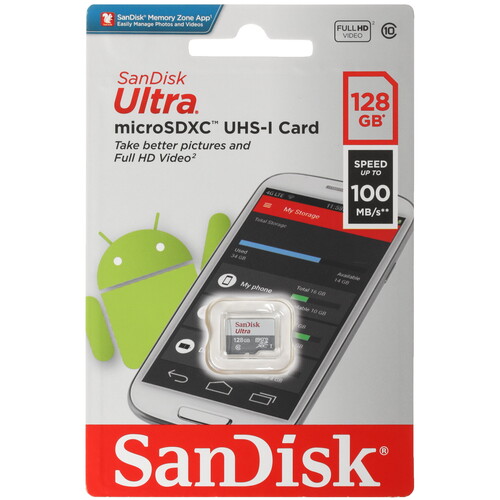 Купить Карта памяти SanDisk Ultra microSDXC 128 ГБ [SDSQUNR-128G-GN6MN] в интернет-магазине DNS. Характеристики, цена  | 4778012.