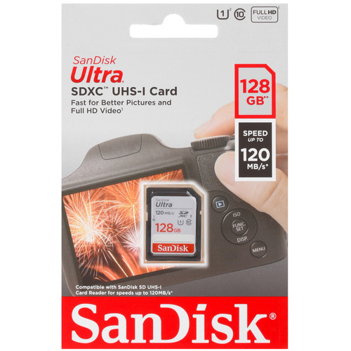 Купить Карта памяти SanDisk Ultra SDXC 128 ГБ [SDSDUN4-128G-GN6IN] в интернет-магазине DNS. Характеристики, цена  | 4727295.