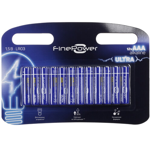 Купить Батарейка FinePower Ultra AAA (LR03/FR03) в интернет-магазине DNS. Характеристики, цена FinePower Ultra | 5080903.