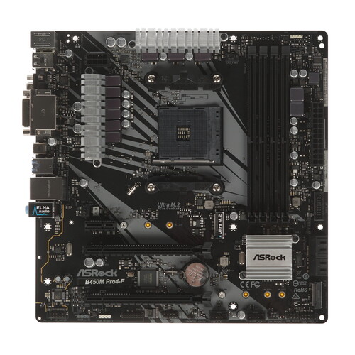 Купить Материнская плата ASRock B450M Pro4-F в интернет магазине DNS ...