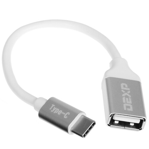 Купить Кабель DEXP USB Type-C - USB Type-A серебристый 0.1 м в интернет-магазине DNS. Характеристики, цена DEXP | 1097185.