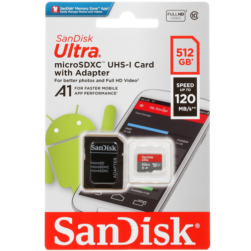 Купить Карта памяти SanDisk Ultra microSDXC 512 ГБ [SDSQUA4-512G-GN6MA] в интернет-магазине DNS. Характеристики, цена  | 4754730.