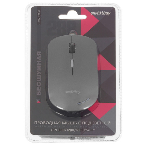 Купить Мышь проводная Smartbuy 288-G [SBM-288-G] серый в интернет-магазине DNS. Характеристики, цена Smartbuy 288-G | 5421467.