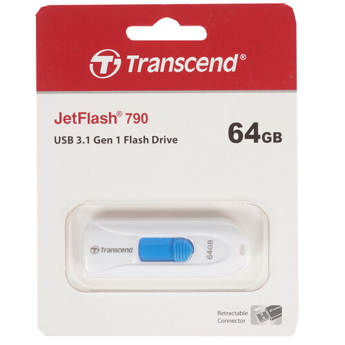 Купить Память USB Flash 64 ГБ Transcend JetFlash 790W [TS64GJF790W] в интернет-магазине DNS. Характеристики, цена Transcend JetFlash 790W | 1347066.