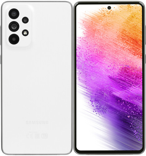 Купить 6,7'' Смартфон Samsung   Galaxy A73 6/128Gb  белый [5G/NFC/Cam108+12+5+5Mpx5000mAh] в интернет-магазине DNS. Характеристики, цена Samsung Galaxy A73 5G | 5032724.