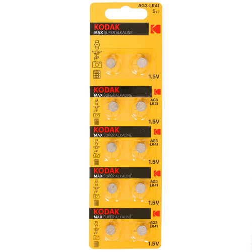 Купить Батарейка Kodak MAX SUPER Alkaline LR41 (AG3/G3/LR736/392A/192) в интернет-магазине DNS. Характеристики, цена Kodak MAX SUPER Alkaline | 4741175.