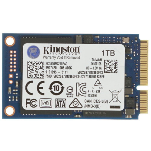 Купить MSATA накопитель Kingston KC600 [SKC600MS/1024G] в интернет-магазине DNS. Характеристики, цена Kingston KC600 | 4787406.