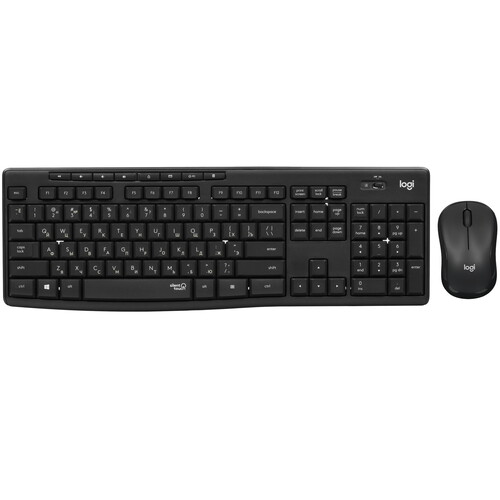 Купить Клавиатура+мышь беспроводная   Logitech Combo MK295 Black черный в интернет-магазине DNS. Характеристики, цена Logitech Combo MK295 Black | 5074614.