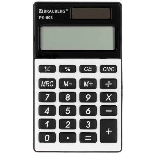 Купить Калькулятор Brauberg PK-608 в интернет-магазине DNS. Характеристики, цена Brauberg PK-608 | 5044620.