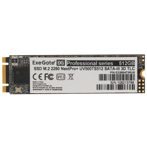 Купить 512 ГБ M.2 SATA накопитель ExeGate NextPro+ UV500TS512 [EX280473RUS] в интернет-магазине DNS. Характеристики, цена ExeGate NextPro+ UV500TS512 | 5355203.