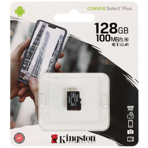 Купить Карта памяти Kingston Canvas Select Plus microSDXC 128 ГБ [SDCS2/128GBSP] в интернет-магазине DNS. Характеристики, цена  | 1602900.