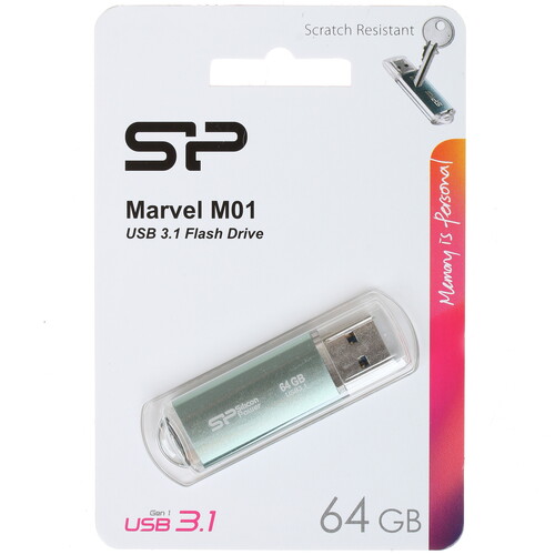 Купить Память USB Flash 64 ГБ Silicon Power Marvel M01 [SP064GBUF3M01V1B] в интернет-магазине DNS. Характеристики, цена Silicon Power Marvel M01 | 0192936.