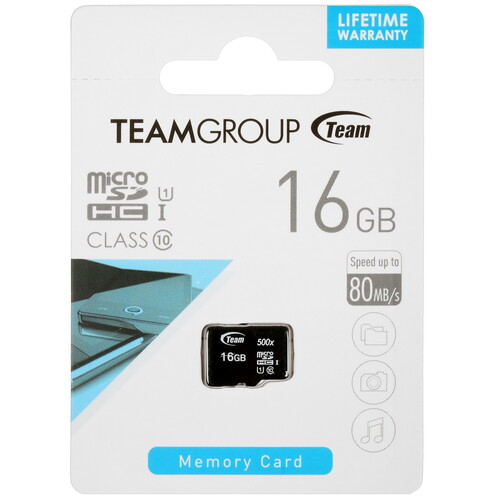 Купить Карта памяти TEAMGROUP Micro microSDHC 16 ГБ [TUSDH16GCL10U02] в интернет-магазине DNS. Характеристики, цена  | 5006893.
