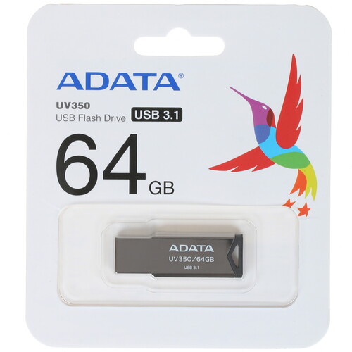 Купить Память USB Flash 64 ГБ ADATA UV350 [AUV350-64G-RBK] в интернет-магазине DNS. Характеристики, цена ADATA UV350 | 1364586.