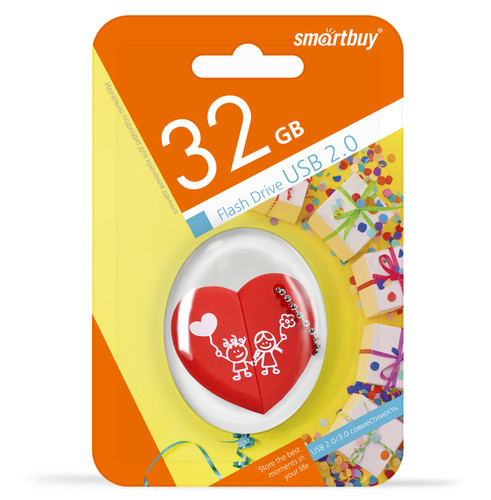 Купить Память USB Flash Smartbuy Wild [Type-A, 2.0, 32 Gb, резина, "Сердце"] в интернет-магазине DNS. Характеристики, цена Smartbuy Wild Series "Сердце" | 1363686.