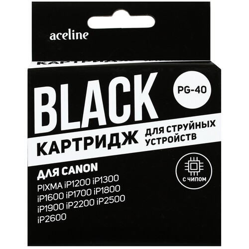 Купить Картридж Aceline NC-PG40BK черный в интернет-магазине DNS. Характеристики, цена Aceline NC-PG40BK | 5028622.