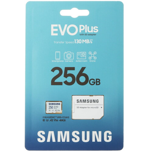 Купить Карта памяти Samsung EVO Plus microSDXC 256 ГБ [MB-MC256KA/EU] в интернет-магазине DNS. Характеристики, цена  | 5053154.