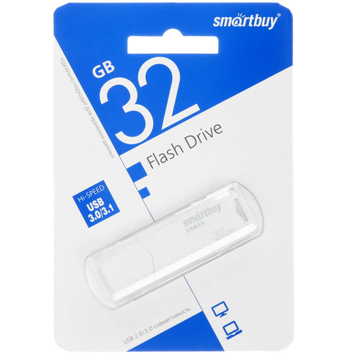 Купить Память USB Flash 32 ГБ Smartbuy Clue [SB32GBCLU-W3] в интернет-магазине DNS. Характеристики, цена Smartbuy Clue | 9055336.