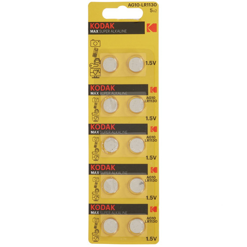 Купить Батарейка Kodak LR54 (AG10/G10/LR1130/389A/189) в интернет-магазине DNS. Характеристики, цена Kodak | 5318920.
