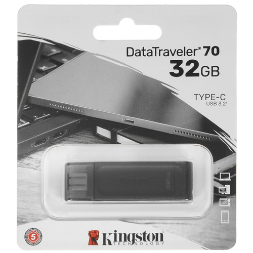 Купить Память OTG USB Flash 32 ГБ Kingston DataTraveler 70 [DT70/32GB] в интернет-магазине DNS. Характеристики, цена Kingston DataTraveler 70 | 5318747.
