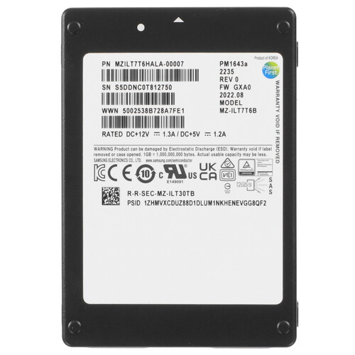 Купить 7680 ГБ Серверный SSD Samsung PM1643a [MZILT7T6HALA-00007] в интернет-магазине DNS. Характеристики, цена Samsung PM1643a | 4711399.