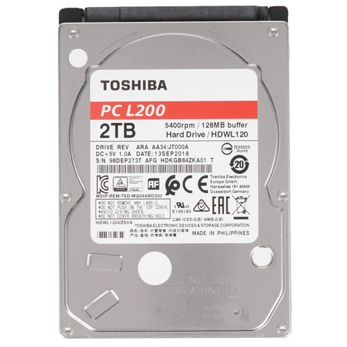 Купить 2 ТБ Жесткий диск Toshiba L200 [HDWL120UZSVA] в интернет-магазине DNS. Характеристики, цена Toshiba L200 | 1269283.