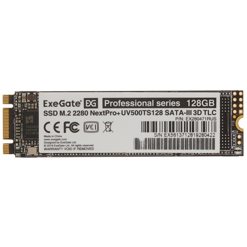 Купить 128 ГБ M.2 SATA накопитель ExeGate NextPro+ UV500TS128 [EX280471RUS] в интернет-магазине DNS. Характеристики, цена ExeGate NextPro+ UV500TS128 | 5355270.