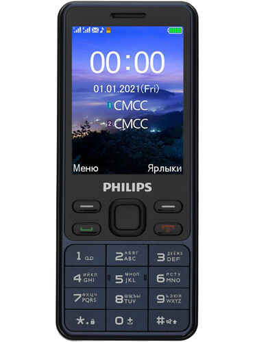 Купить Сотовый телефон Philips Xenium E185 синий/черный в интернет-магазине DNS. Характеристики, цена Philips Xenium E185 | 4838373.