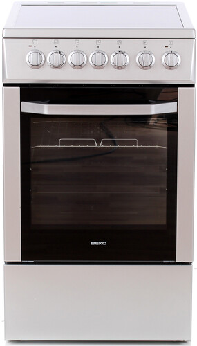 Купить Электрическая плита BEKO CSE 57100 GS [50 см, стеклокерамика, конфорок - 4, 55 л, гриль, конвекция, ящик, серебристый] в интернет-магазине DNS. Характеристики, цена  | 6631840.