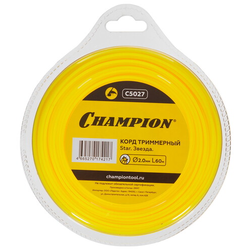 Купить Леска для триммеров Champion Star C5027 в интернет-магазине DNS. Характеристики, цена Champion Star C5027 | 1215863.