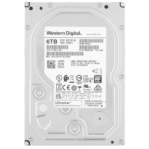 Купить LFF (3.5") Серверный HDD WD Ultrastar DC HC310 HUS726T6TAL5204 в интернет-магазине DNS. Характеристики, цена WD Ultrastar DC HC310 HUS726T6TAL5204 | 5408775.