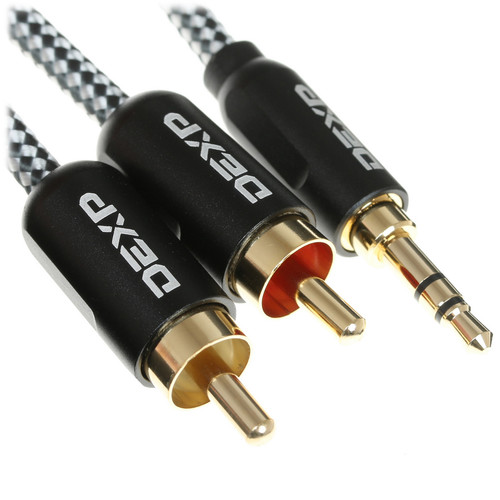 Купить Кабель   DEXP jack 3.5 мм - 2RCA черный в интернет-магазине DNS. Характеристики, цена  | 1389208.
