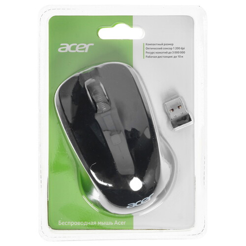 Купить Мышь беспроводная Acer OMR010 [ZL.MCEEE.005] черный в интернет-магазине DNS. Характеристики, цена Acer OMR010 | 4707624.