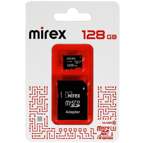 Купить Карта памяти Mirex microSDXC 128 ГБ [13613-AD3UH128] в интернет-магазине DNS. Характеристики, цена  | 5077657.