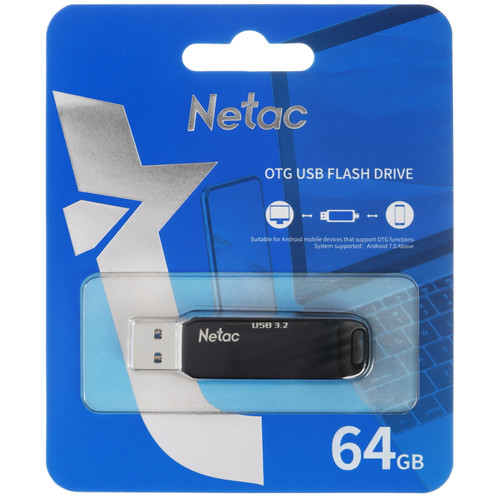 Купить Память OTG USB Flash 64 ГБ USB Flash Netac US11 [NT03US11C-064G-32BK] в интернет-магазине DNS. Характеристики, цена USB Flash Netac US11 | 5440737.