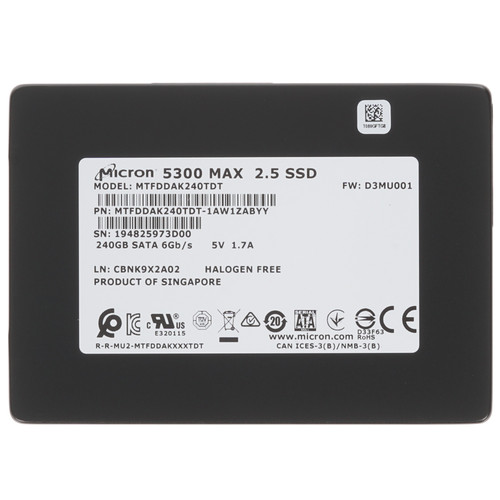 Купить Серверный SSD Crucial Micron 5300 MAX [MTFDDAK240TDT-1AW1ZABYY] в интернет-магазине DNS. Характеристики, цена Crucial Micron 5300 MAX | 1633521.