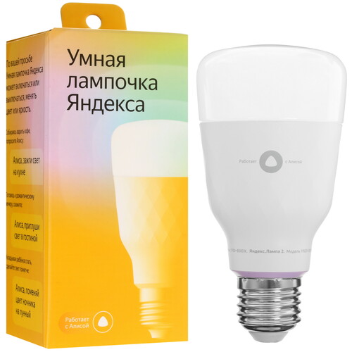 Купить Умная светодиодная лампа Яндекс YNDX-00010 RGB в интернет ...