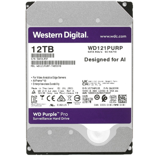 Купить 12 ТБ Жесткий диск WD Purple Pro [WD121PURP] в интернет-магазине DNS. Характеристики, цена WD Purple Pro | 5046878.