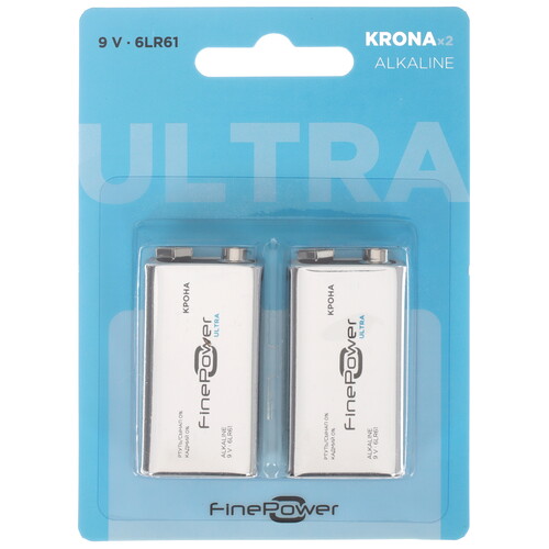 Купить Батарейка FinePower Ultra крона (6LR61/6F22/CR-9V) в интернет-магазине DNS. Характеристики, цена FinePower Ultra | 5410553.