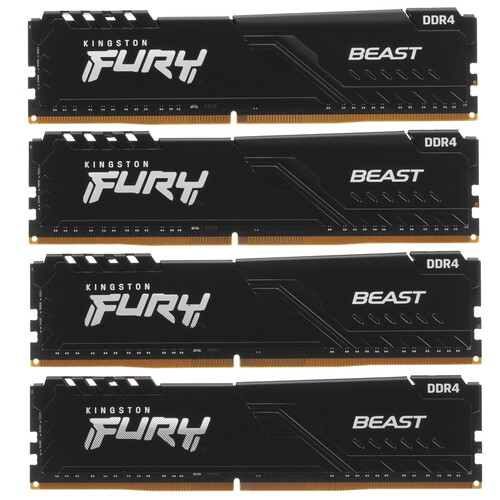 Купить Оперативная память Kingston FURY Beast Black [KF432C16BBK4/64] 64 ГБ в интернет-магазине DNS. Характеристики, цена Kingston FURY Beast Black | 5053608.