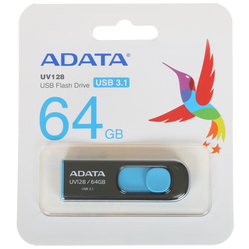 Купить Память USB Flash 64 ГБ ADATA UV128 [AUV128-64G-RBE] в интернет-магазине DNS. Характеристики, цена ADATA UV128 | 1338490.