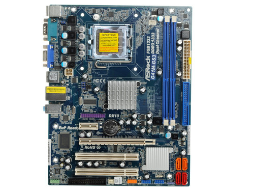 Купить Плата ASRock LGA775 G41M-GS3 G41/ICH7 2xDDR3-1333 PCI-E DSub 6ch 4xSATA IDE COM GLAN mATX в интернет-магазине DNS. Характеристики, цена  | 0143829.