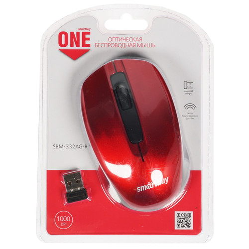 Купить Мышь беспроводная Smartbuy ONE SBM-332AG-R  красный в интернет-магазине DNS. Характеристики, цена Smartbuy ONE SBM-332AG-R | 4763098.
