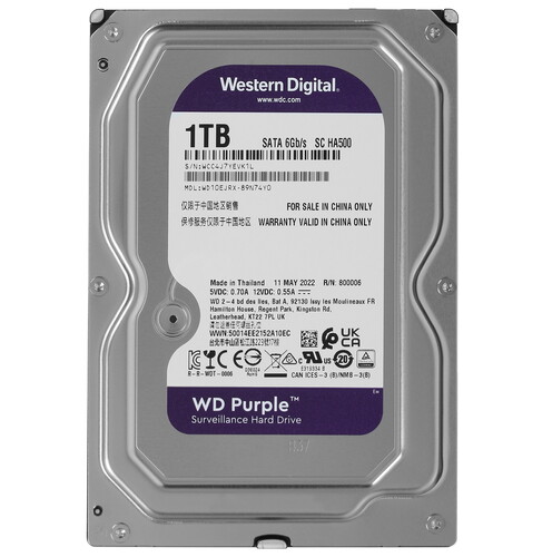 Купить 1 ТБ Жесткий диск WD Purple Surveillance [WD10EJRX] в интернет ...