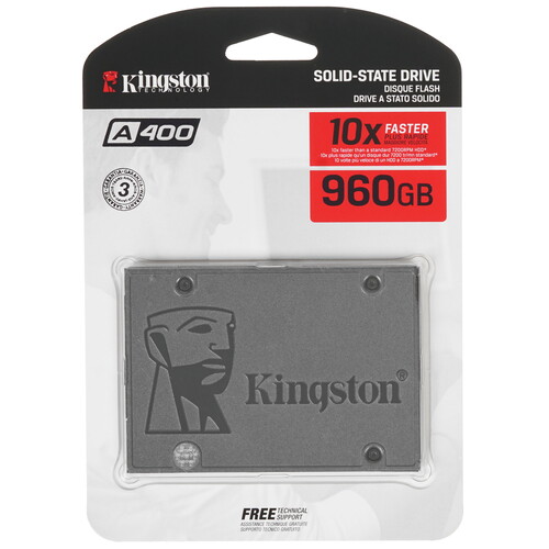 Купить 2.5" SATA накопитель Kingston A400 [SA400S37/960G] в интернет-магазине DNS. Характеристики, цена Kingston A400 | 8129789.