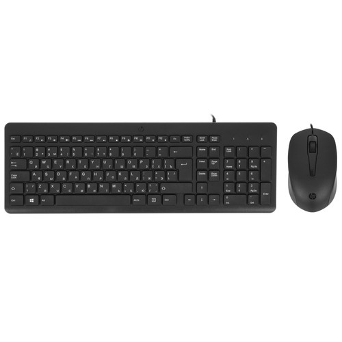 Купить Клавиатура+мышь  проводная  HP 150 Wired черный в интернет-магазине DNS. Характеристики, цена HP 150 Wired | 4875217.