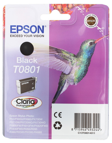 Купить Картридж Epson T0801 черный в интернет-магазине DNS. Характеристики, цена Epson T0801 | 0123977.